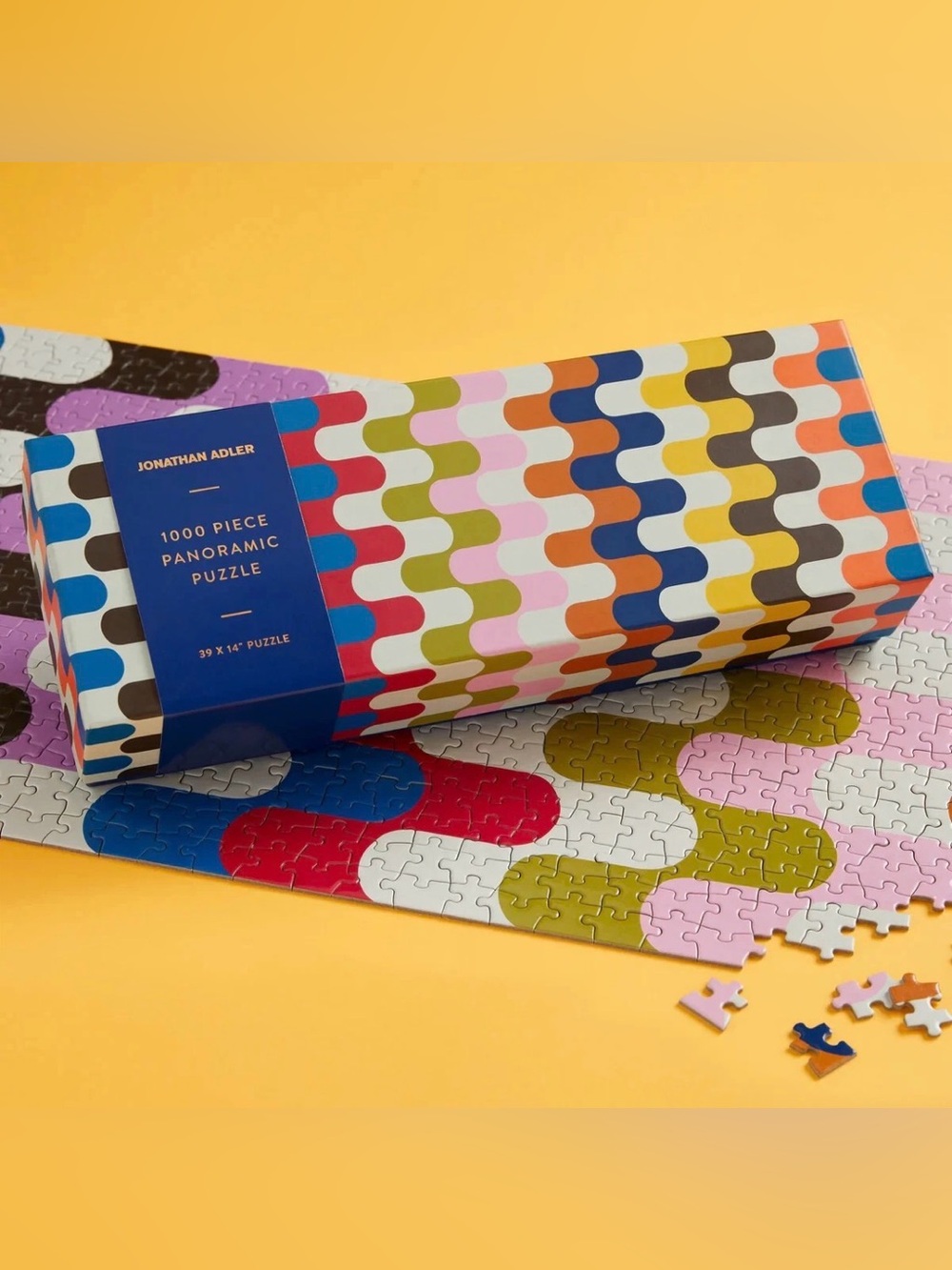 Jonathan Adler Bargello 1000 Piece Panoramic Jigsaw Puzzle Galison New Sealed
